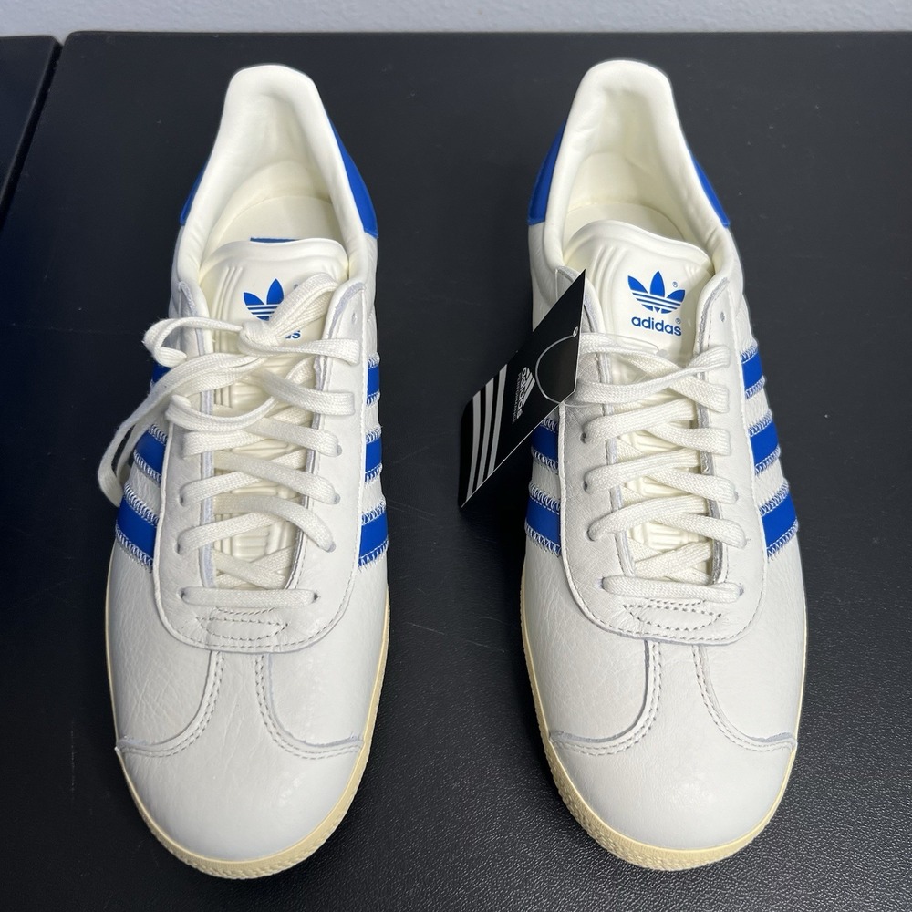 Adidas Gazelle Shoe Palace Exclusive Mens Size 9 Shoes Blue Aged Midsole Leather - Picture 3 of 7